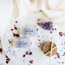 Load image into Gallery viewer, BLACK PLUM &amp; RHUBARB | Preserved Wildflower &amp; Amethyst Crystal Infused Wax Melts
