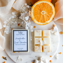 Load image into Gallery viewer, MARSHMALLOW &amp; SWEET CLEMENTINE | Preserved Calendula Infused Wax Melts
