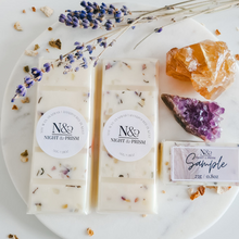 Load image into Gallery viewer, HONEY LAVENDER &amp; AMBER GLOW | Lavender, Amethyst &amp; Citrine Crystal Infused Wax Melts
