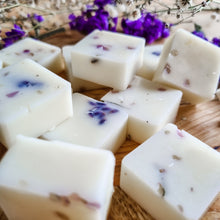 Load image into Gallery viewer, HONEY LAVENDER &amp; AMBER GLOW | Lavender, Amethyst &amp; Citrine Crystal Infused Wax Melts
