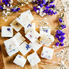 Load image into Gallery viewer, HONEY LAVENDER &amp; AMBER GLOW | Lavender, Amethyst &amp; Citrine Crystal Infused Wax Melts
