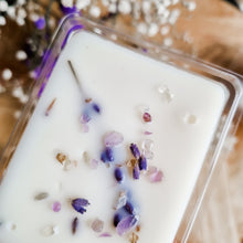 Load image into Gallery viewer, HONEY LAVENDER &amp; AMBER GLOW | Lavender, Amethyst &amp; Citrine Crystal Infused Wax Melts
