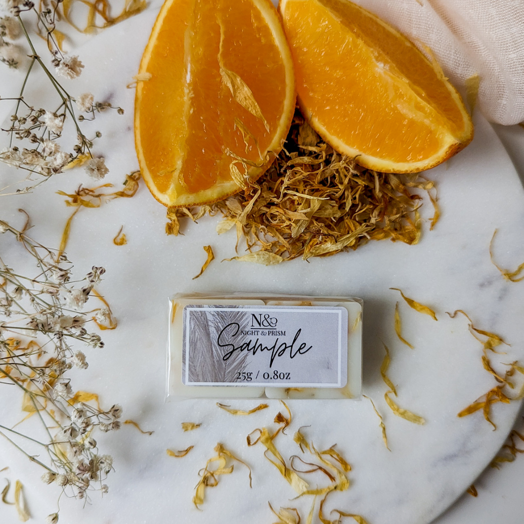 MARSHMALLOW & SWEET CLEMENTINE | Preserved Calendula Infused Wax Melts